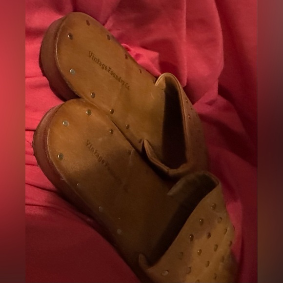 Vintage Foundry Co. Brown Leather Studded Sandals - Picture 3 of 5